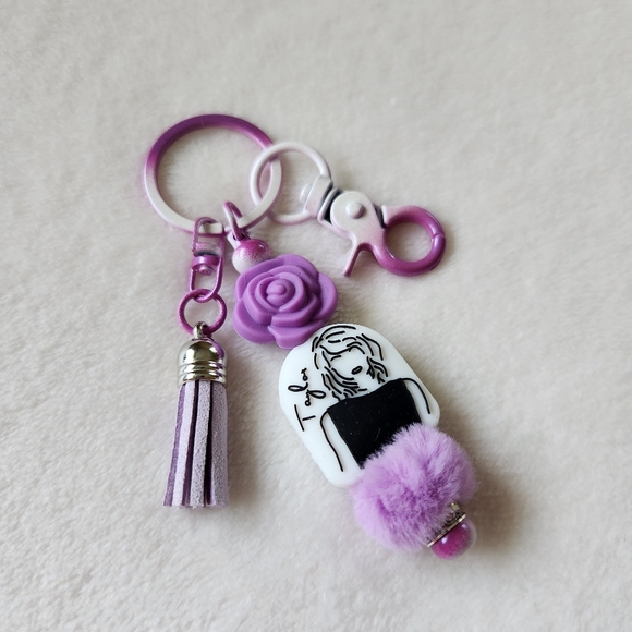 Purple Rose Taylor Swift Keychain - Picture 2 of 5